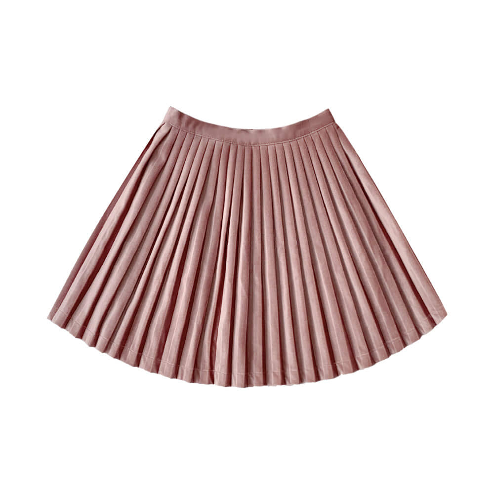 velvet pleats mini skirts